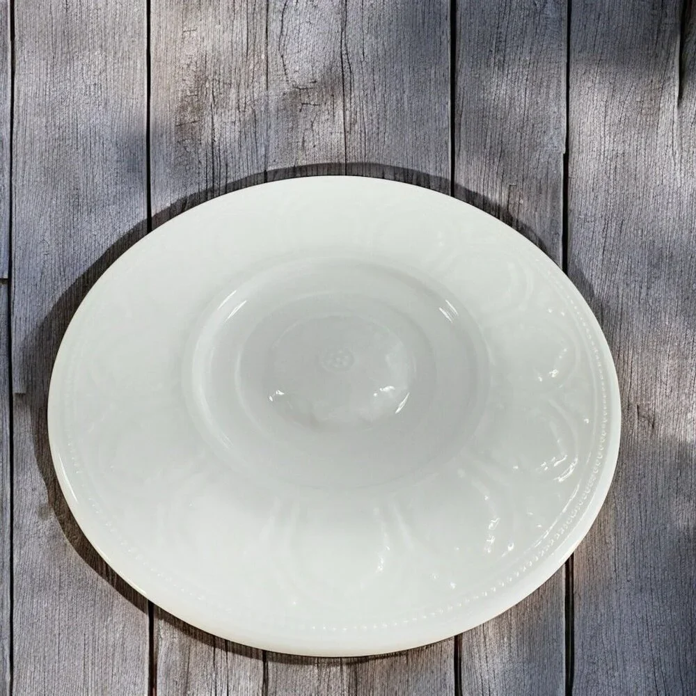 Coventry Fine Porcelain Parthenon Round White‎ Dish Plate Set 4 Dishes Plates